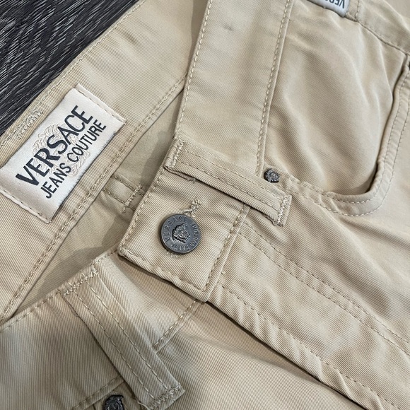 Versace Couture Vintage High Rise Pants in Cream - Picture 7 of 9